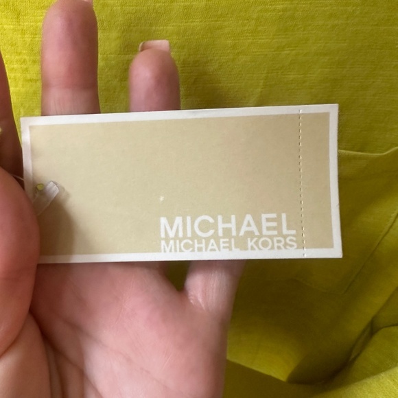 Michael Kors Yellow cotton top size S NWT - Picture 7 of 9